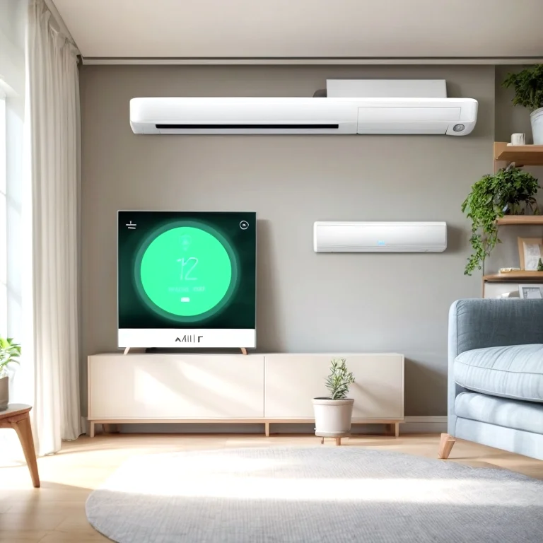 Intelligente Klimaanlage an der Wand